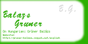 balazs gruner business card