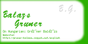 balazs gruner business card